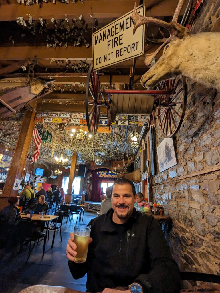 Historic Iron Door Saloon interior in Groveland California