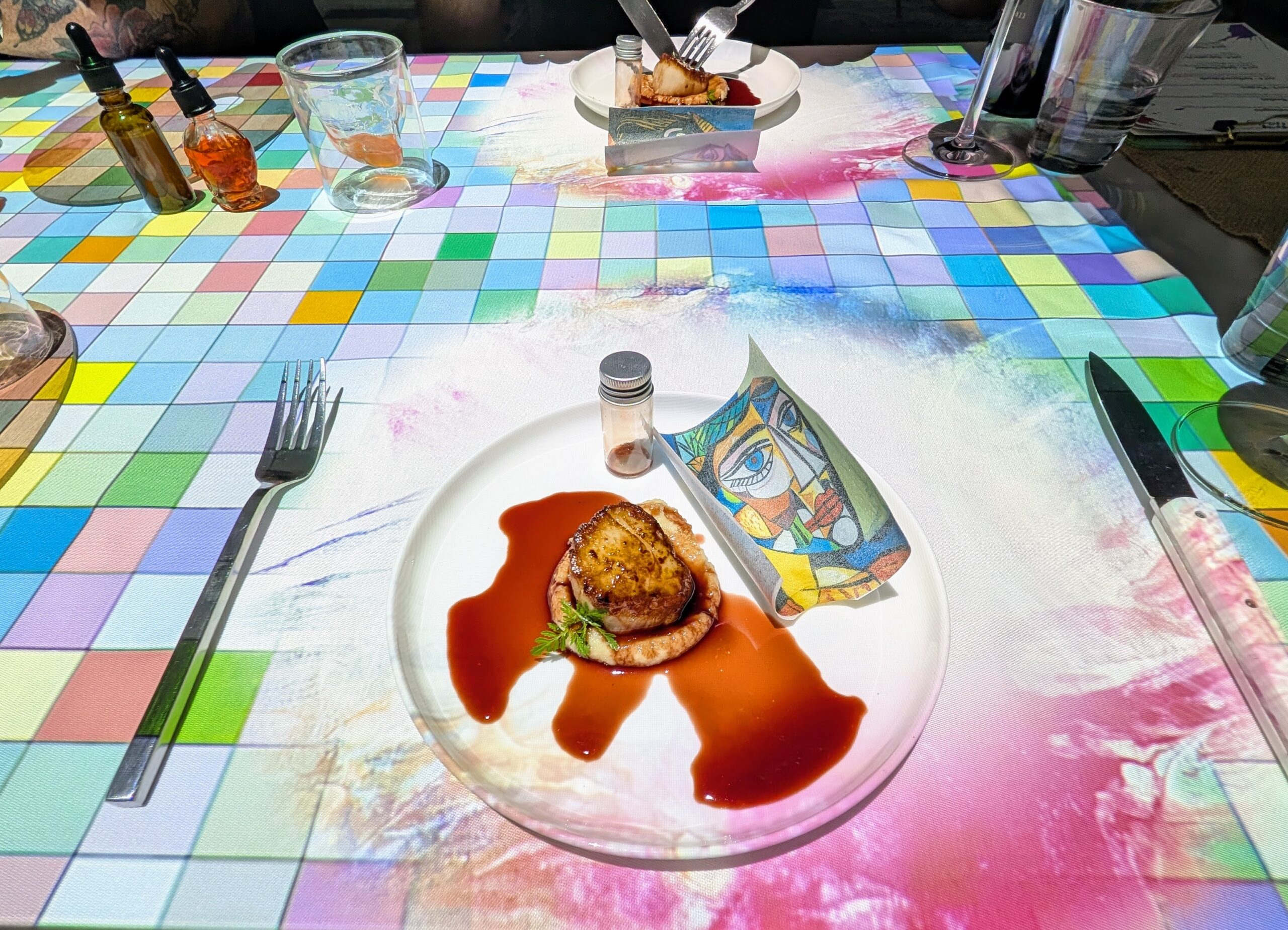 The main dish during an experience at 7 Paintings