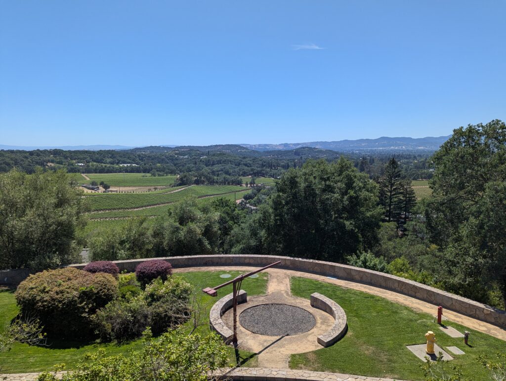 View of the Napa Valley from Palmaz Vineyards